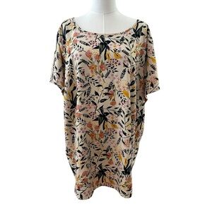 Women's 3X Floral Nature Cottagecore PLUS Soft Flowy Curvy Work Casual Blouse